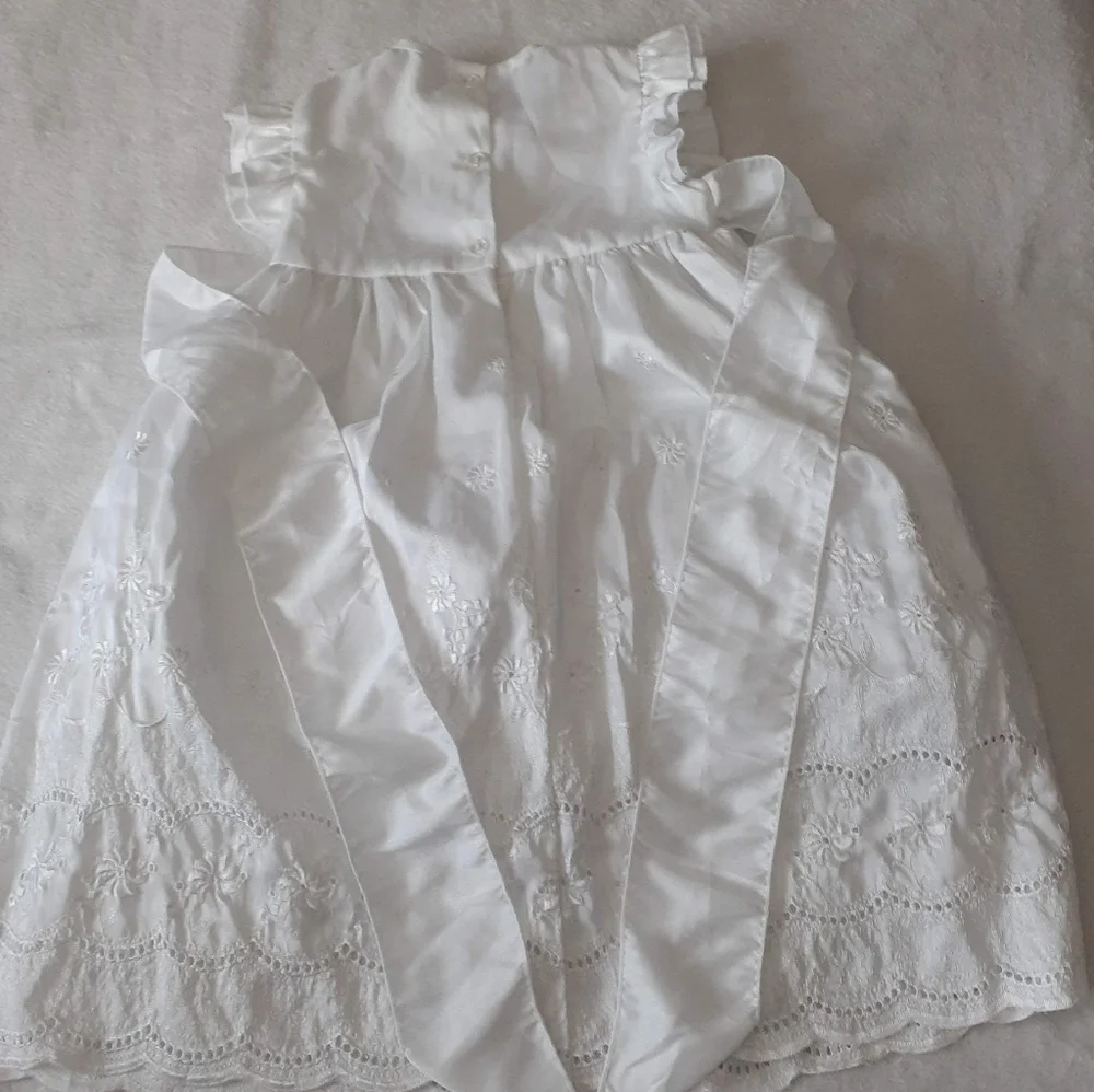 Toddler Girl's White Baptism Dress Size 3